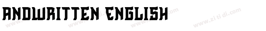 andwritten English字体转换